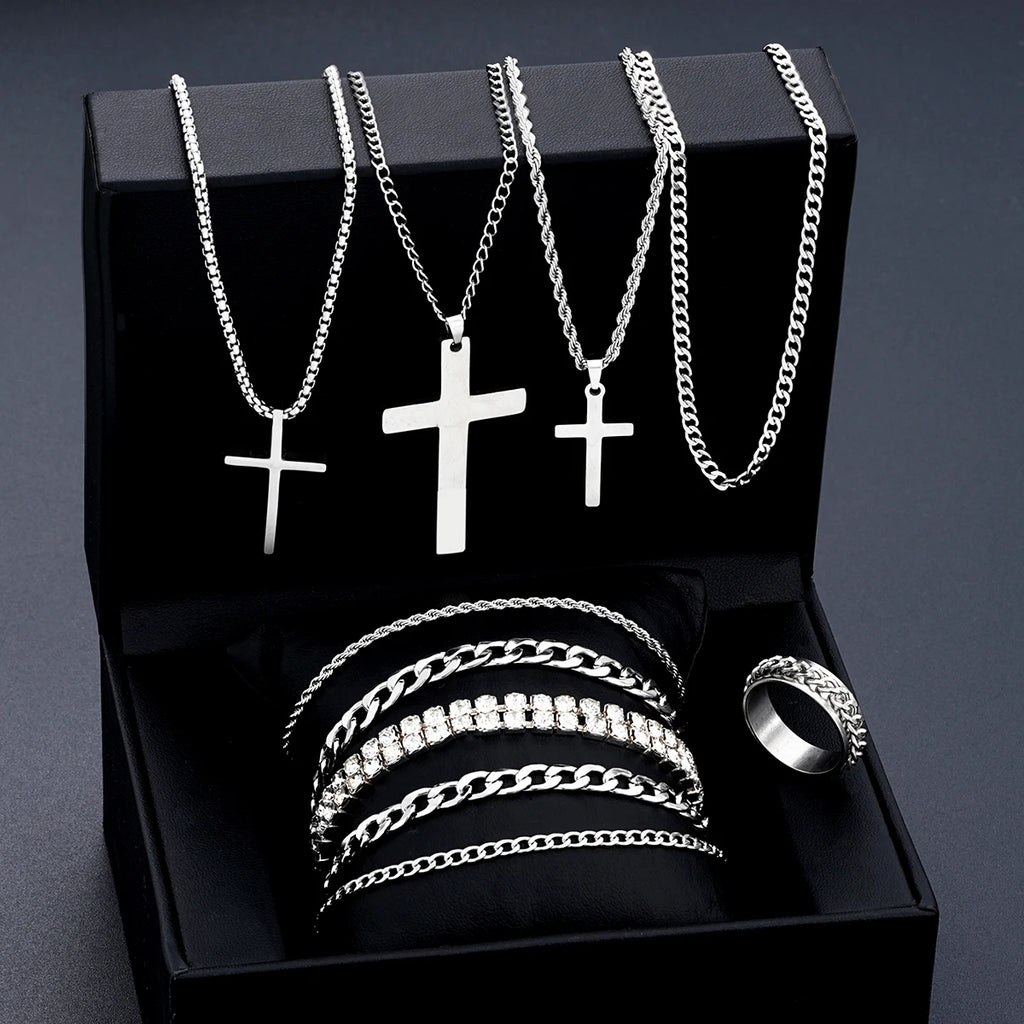 Elegant Cross Jewelry Set for Men™