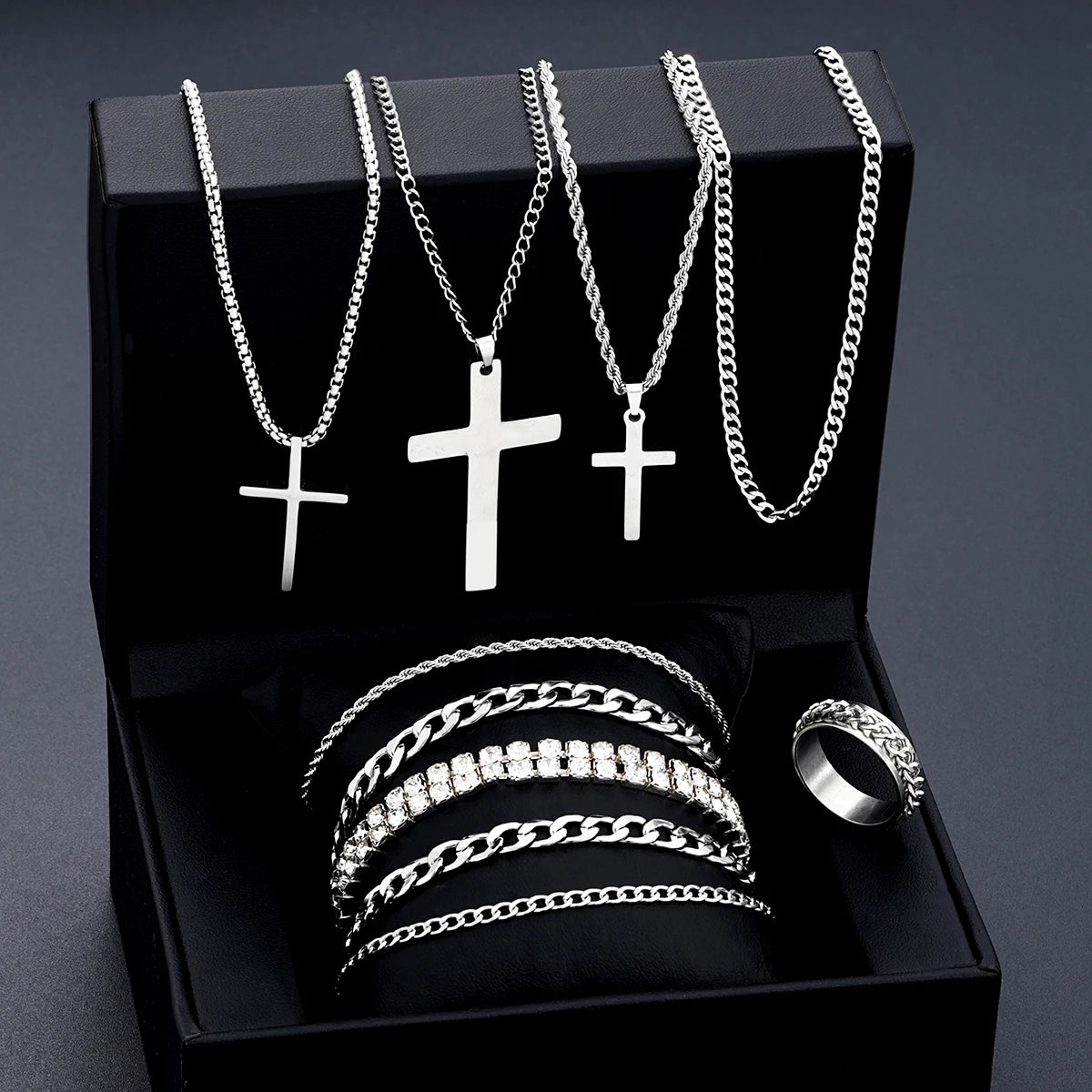 Elegant Cross Jewelry Set for Men™