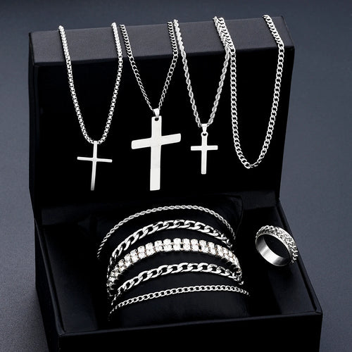 Elegant Cross Jewelry Set for Men™
