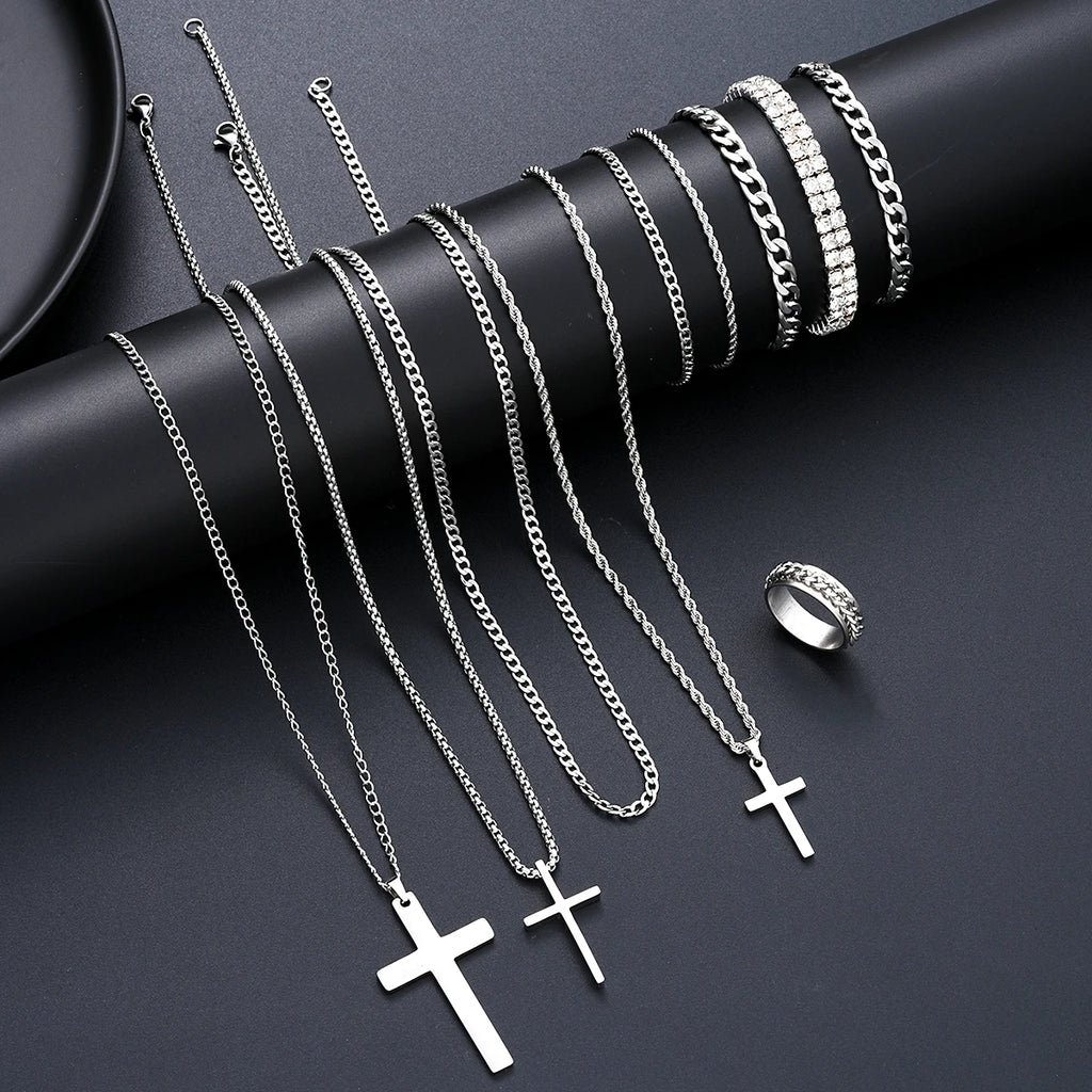 Elegant Cross Jewelry Set for Men™