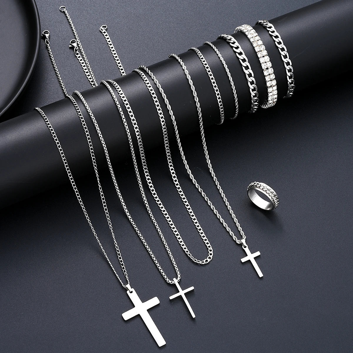 Elegant Cross Jewelry Set for Men™