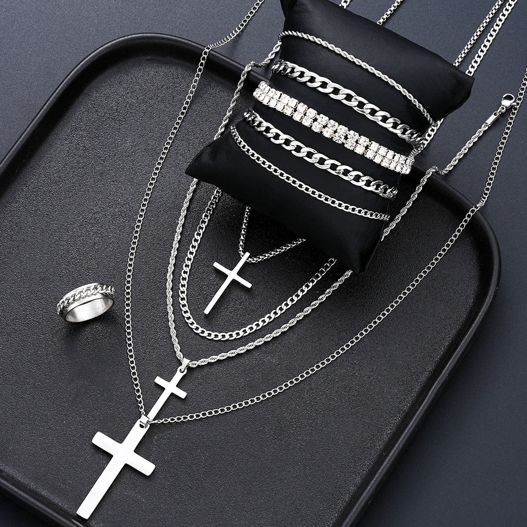 Elegant Cross Jewelry Set for Men™