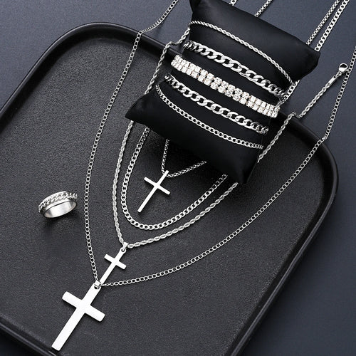 Elegant Cross Jewelry Set for Men™