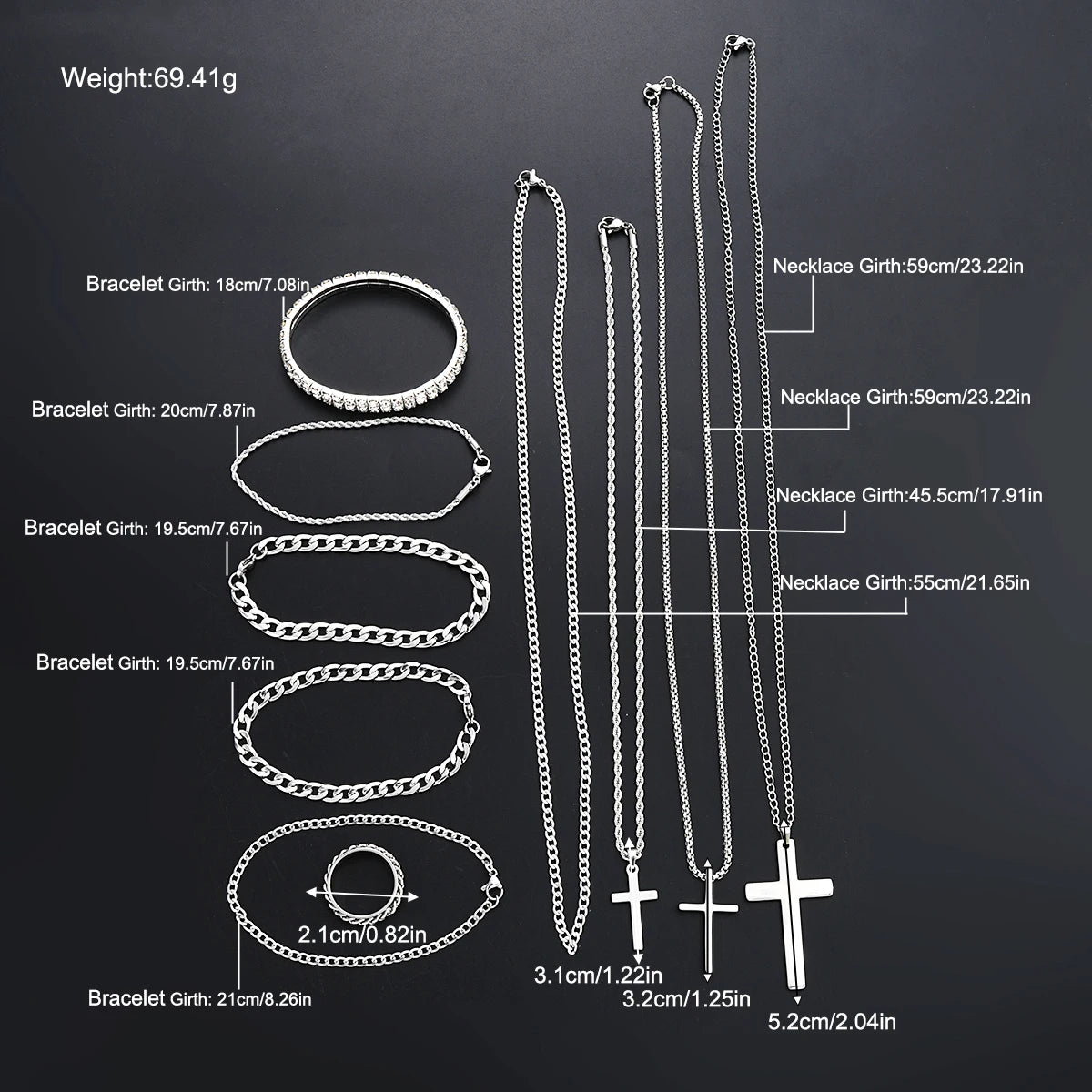 Elegant Cross Jewelry Set for Men™